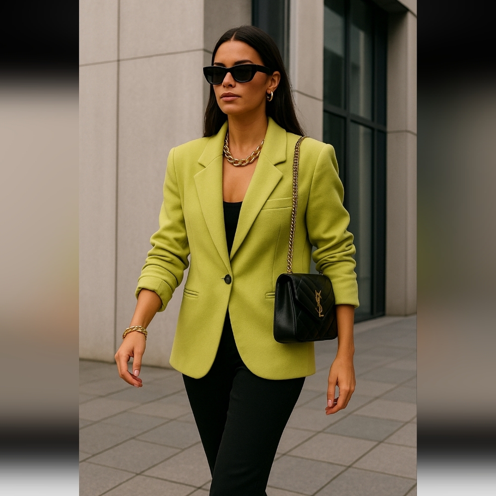Casablanca Women's Lime Green Blazer Size Large